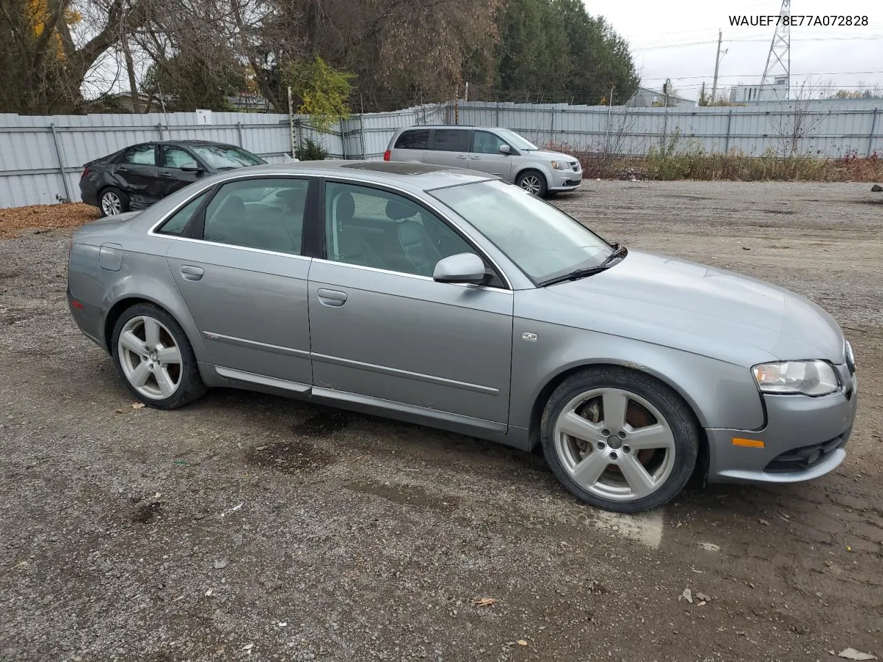 2007 Audi A4 S-Line 2.0T Quattro Turbo VIN: WAUEF78E77A072828 Lot: 78924454