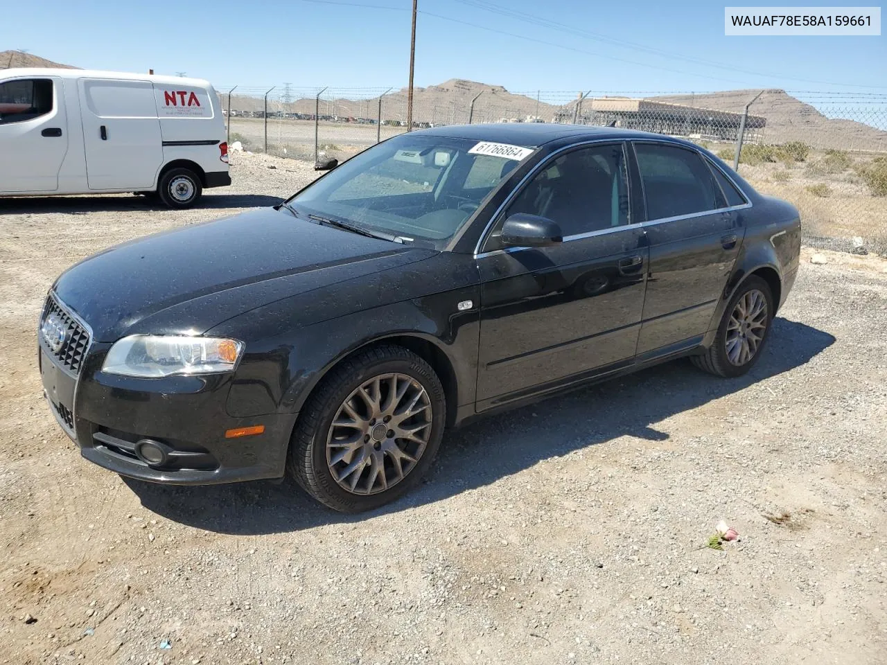 2008 Audi A4 2.0T VIN: WAUAF78E58A159661 Lot: 61766864