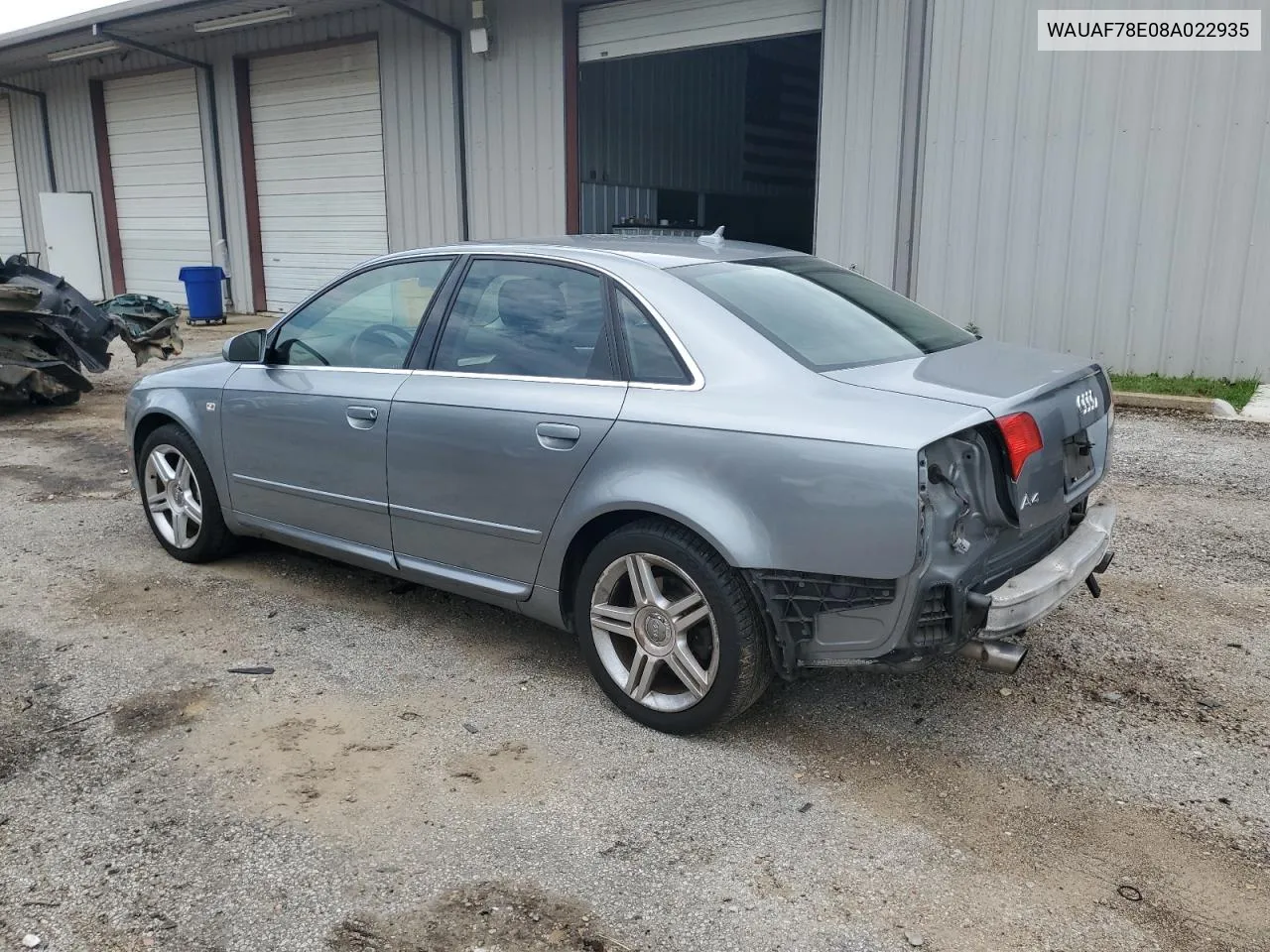 2008 Audi A4 2.0T VIN: WAUAF78E08A022935 Lot: 63841584