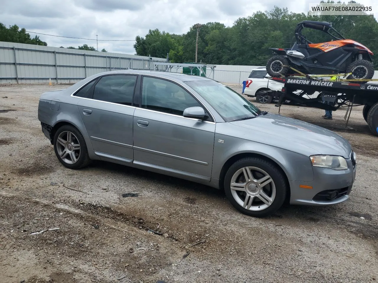 2008 Audi A4 2.0T VIN: WAUAF78E08A022935 Lot: 63841584