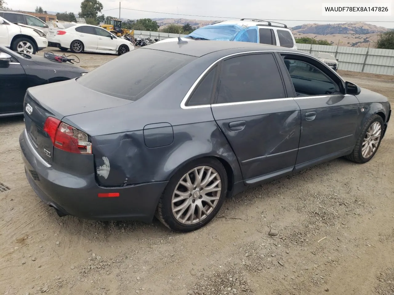 WAUDF78EX8A147826 2008 Audi A4 2.0T Quattro