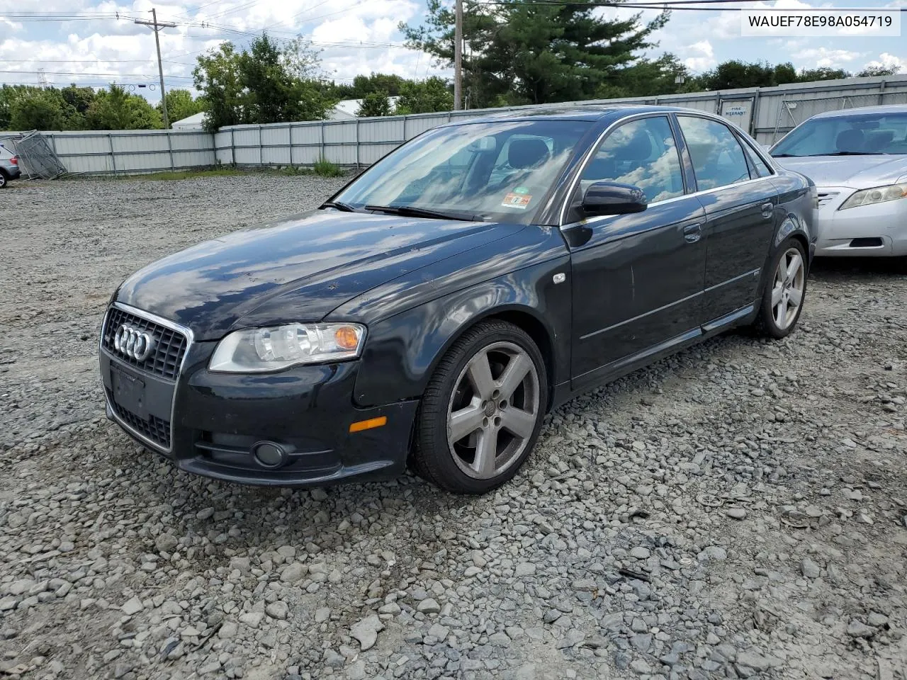 2008 Audi A4 S-Line 2.0T Quattro Turbo VIN: WAUEF78E98A054719 Lot: 66934844