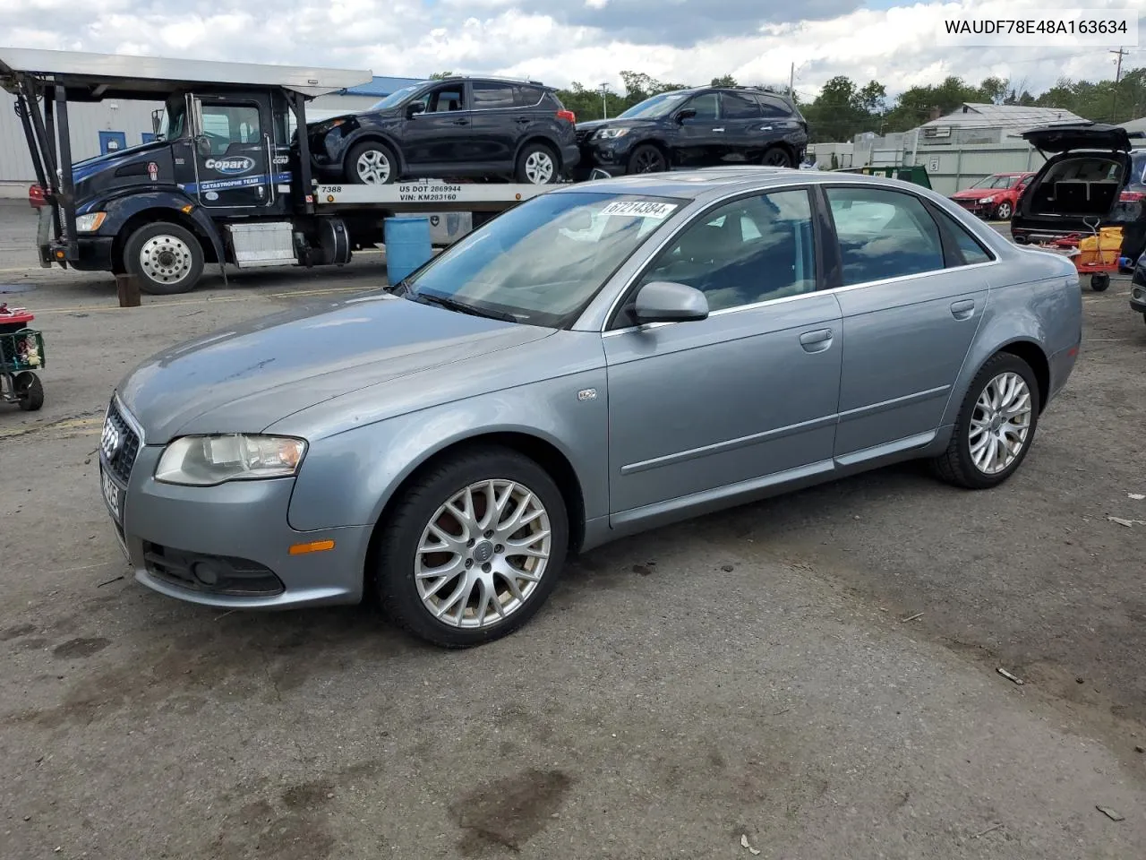 2008 Audi A4 2.0T Quattro VIN: WAUDF78E48A163634 Lot: 67214384