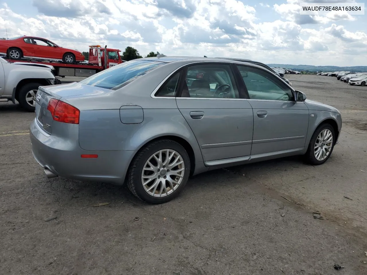 2008 Audi A4 2.0T Quattro VIN: WAUDF78E48A163634 Lot: 67214384