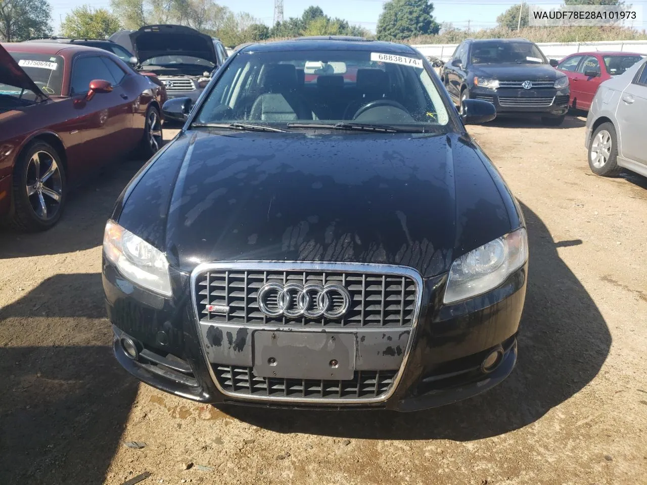 2008 Audi A4 2.0T Quattro VIN: WAUDF78E28A101973 Lot: 68838174