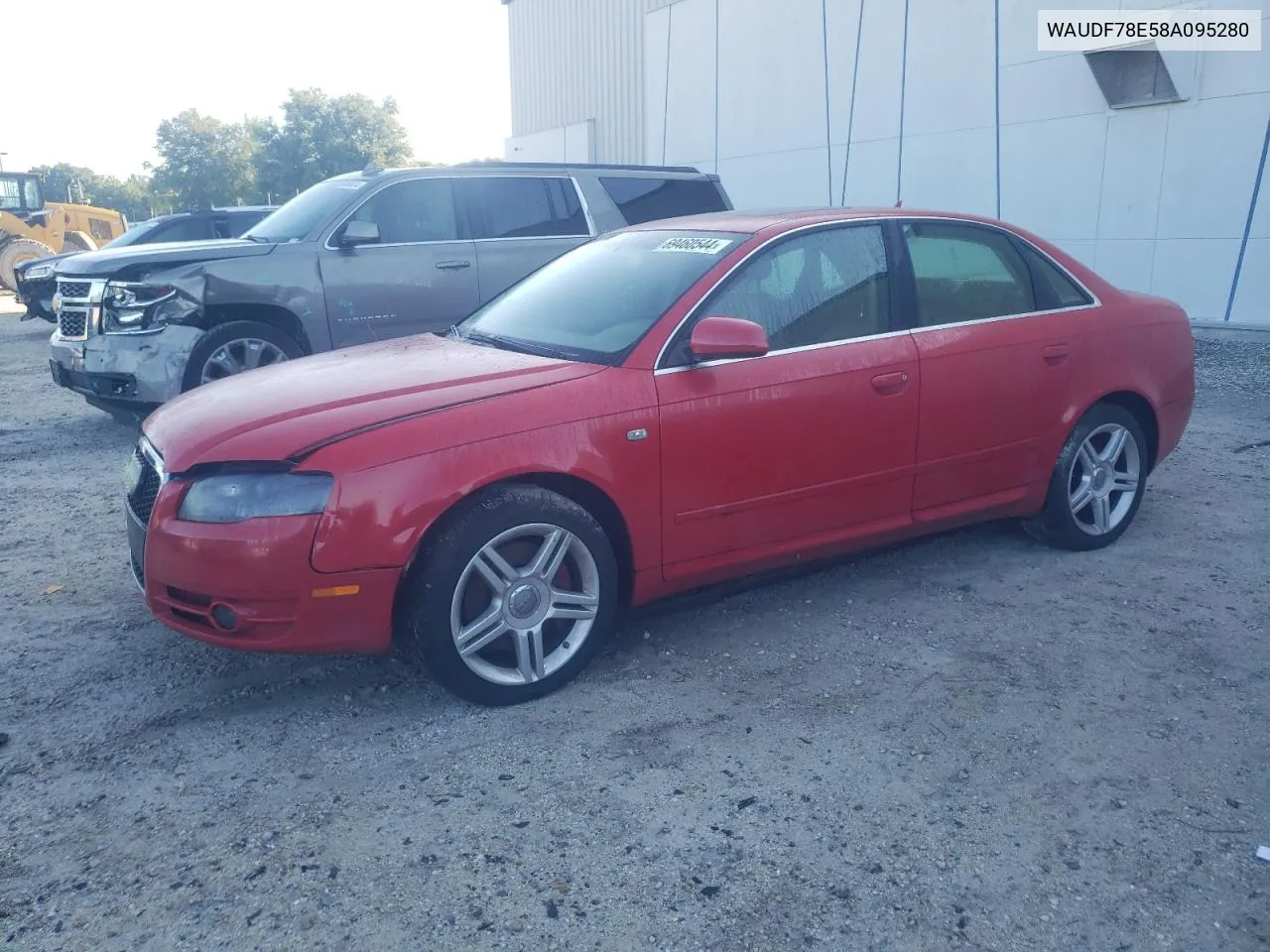 WAUDF78E58A095280 2008 Audi A4 2.0T Quattro