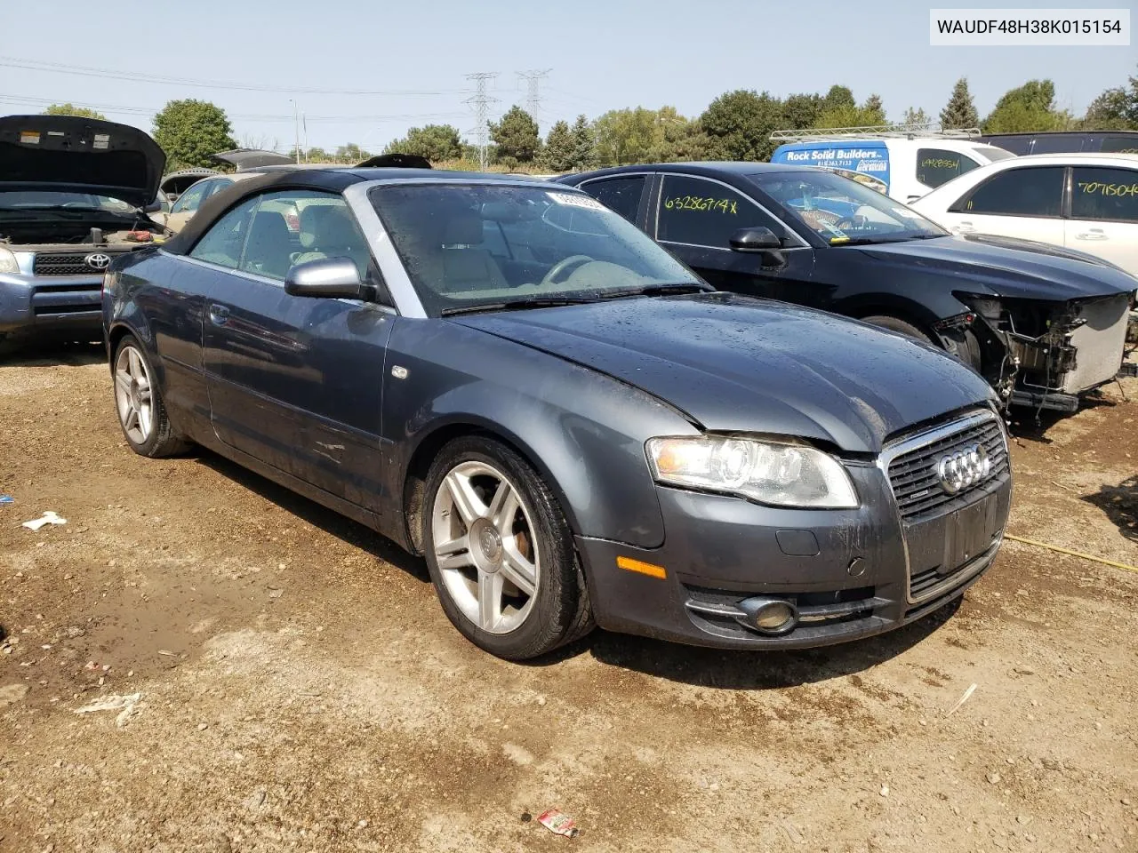 2008 Audi A4 2.0T Cabriolet Quattro VIN: WAUDF48H38K015154 Lot: 69975534