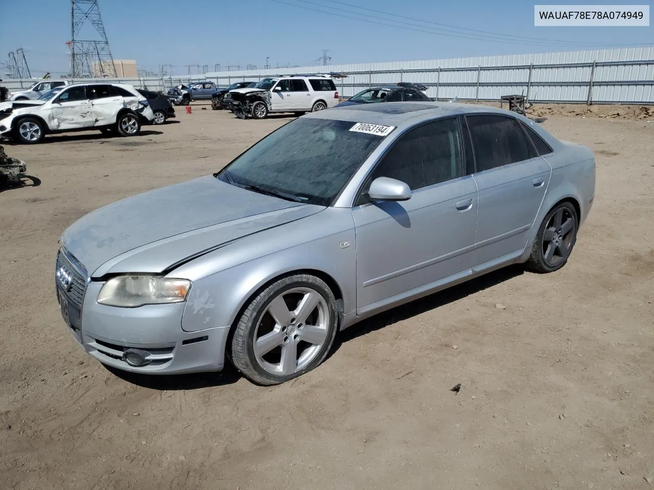 WAUAF78E78A074949 2008 Audi A4 2.0T