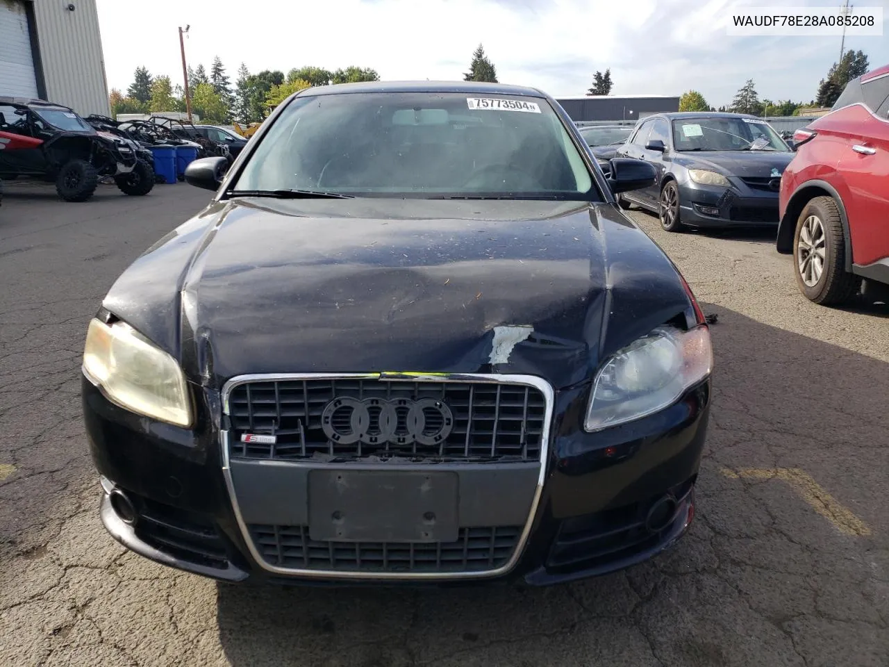 2008 Audi A4 2.0T Quattro VIN: WAUDF78E28A085208 Lot: 75773504