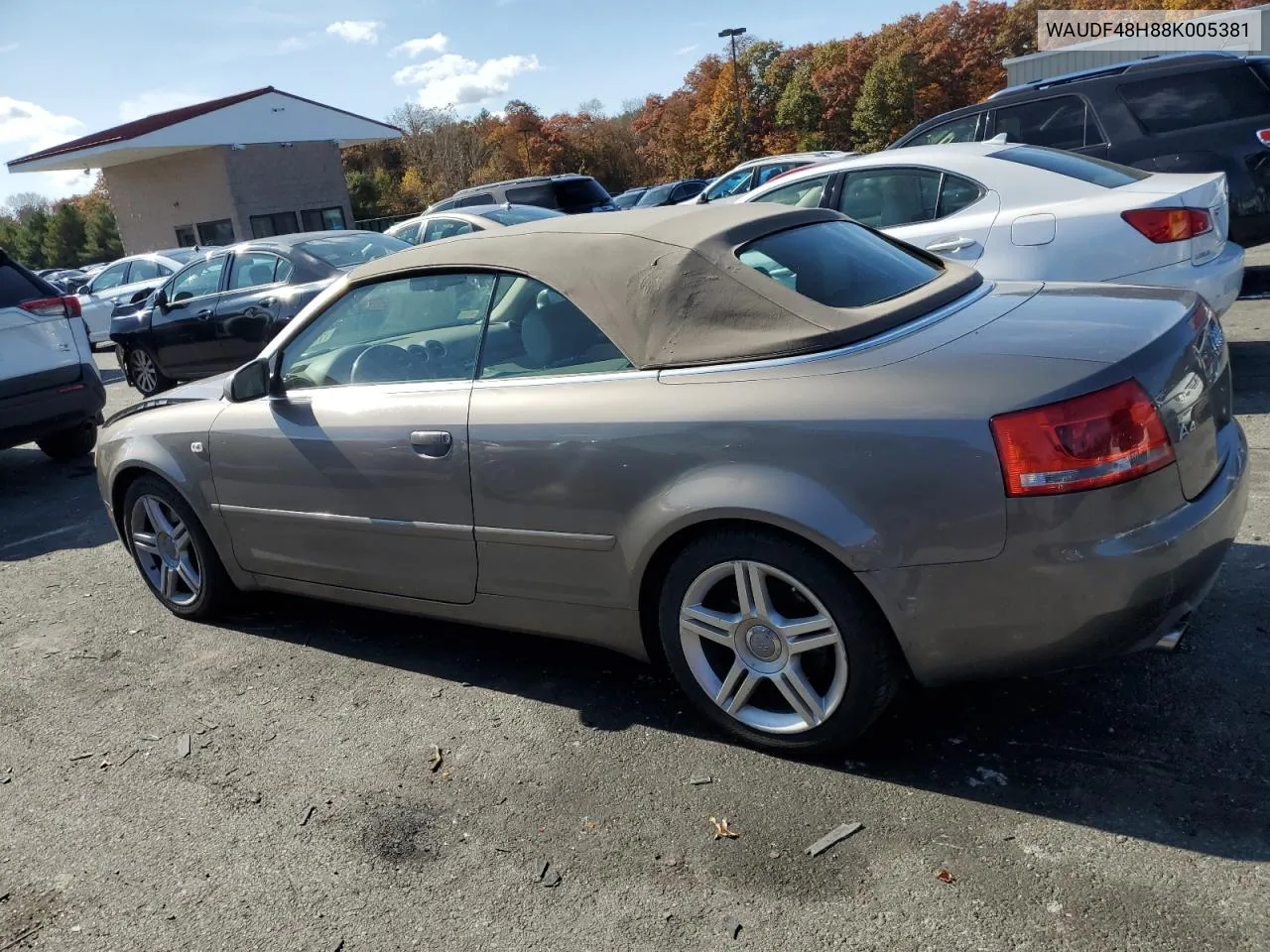 2008 Audi A4 2.0T Cabriolet Quattro VIN: WAUDF48H88K005381 Lot: 75987284