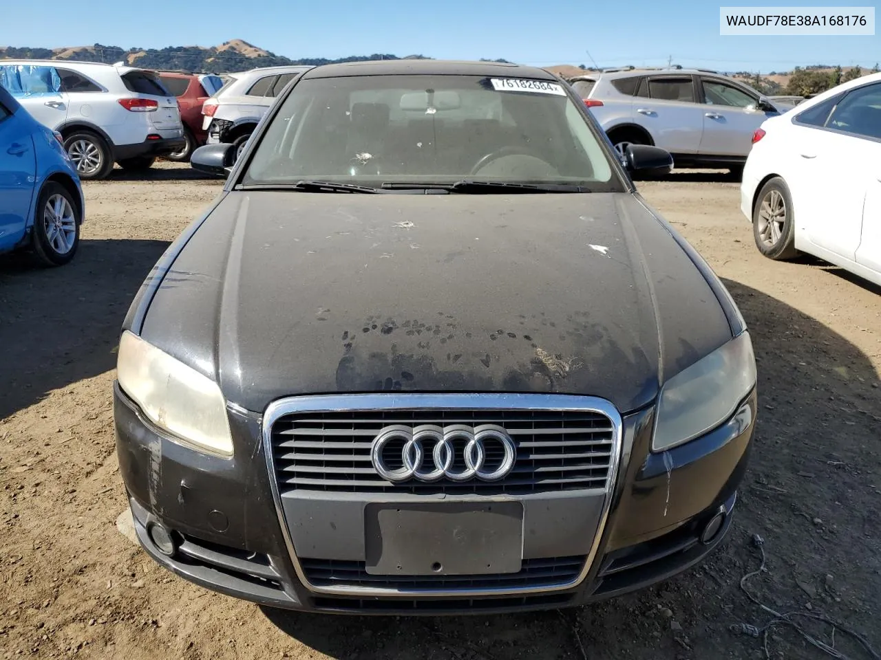 2008 Audi A4 2.0T Quattro VIN: WAUDF78E38A168176 Lot: 76182684