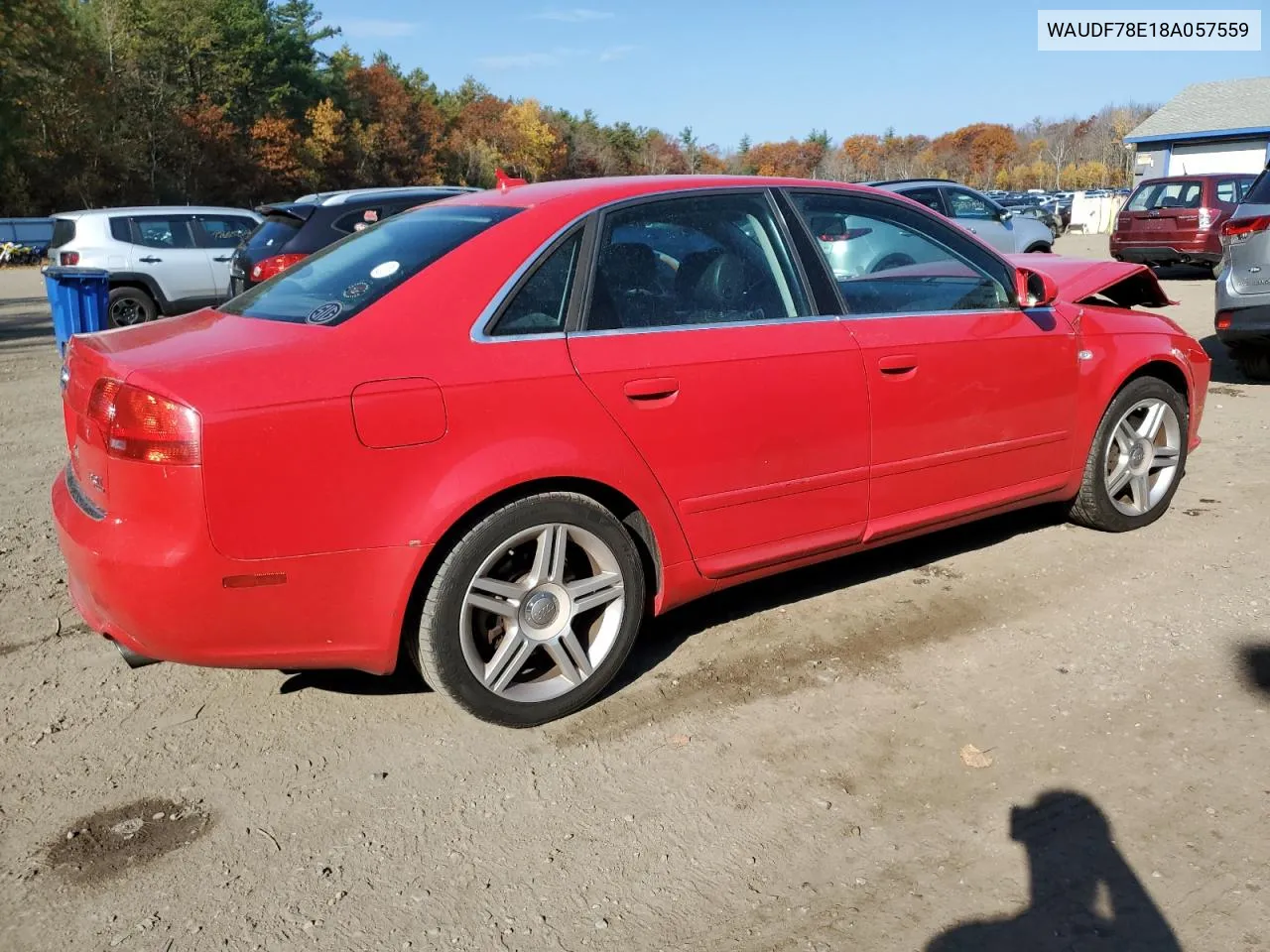 2008 Audi A4 2.0T Quattro VIN: WAUDF78E18A057559 Lot: 77435934