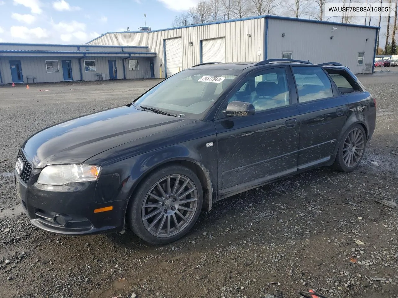 2008 Audi A4 S-Line 2.0T Avant Quattro VIN: WAUSF78E88A168651 Lot: 78377944