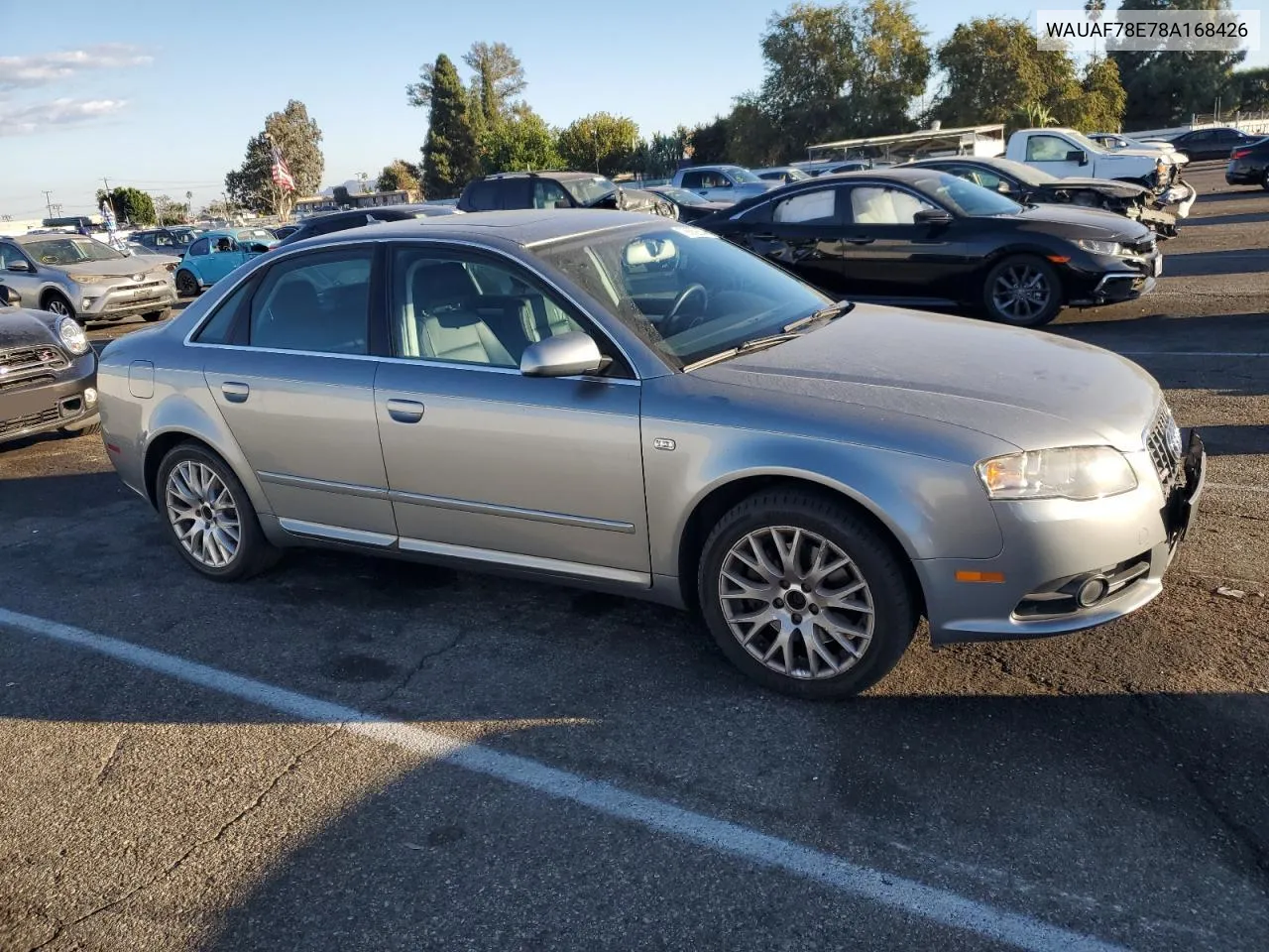 2008 Audi A4 2.0T VIN: WAUAF78E78A168426 Lot: 78662604