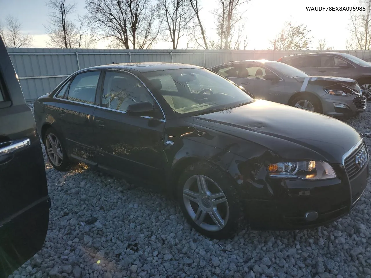 2008 Audi A4 2.0T Quattro VIN: WAUDF78EX8A095985 Lot: 79167034