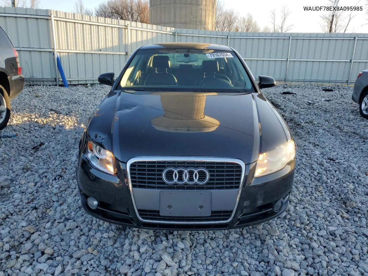 2008 Audi A4 2.0T Quattro VIN: WAUDF78EX8A095985 Lot: 79167034