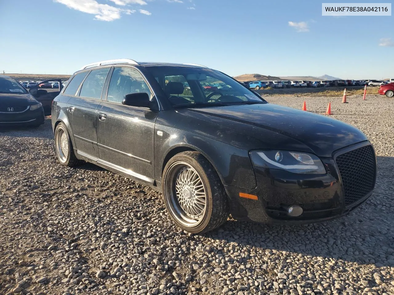 2008 Audi A4 2.0T Avant Quattro VIN: WAUKF78E38A042116 Lot: 79535154