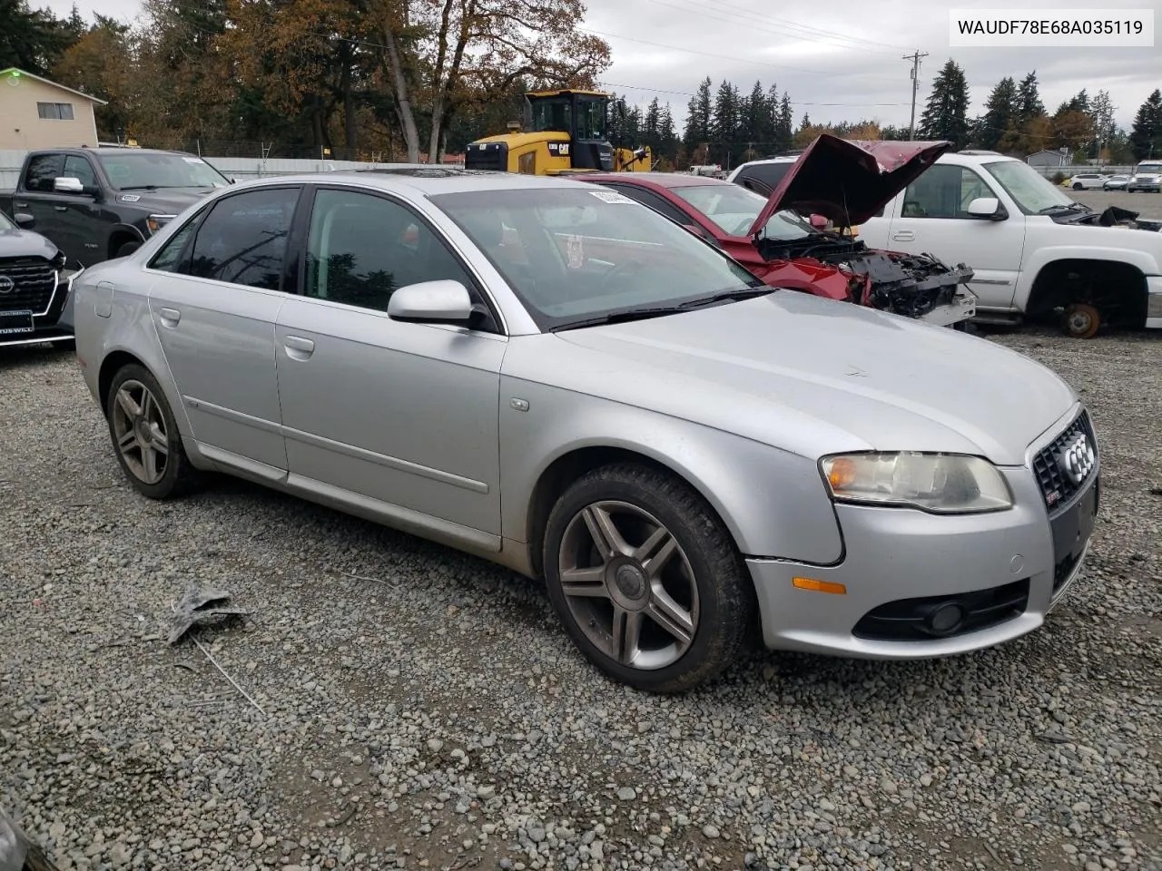 2008 Audi A4 2.0T Quattro VIN: WAUDF78E68A035119 Lot: 80044434