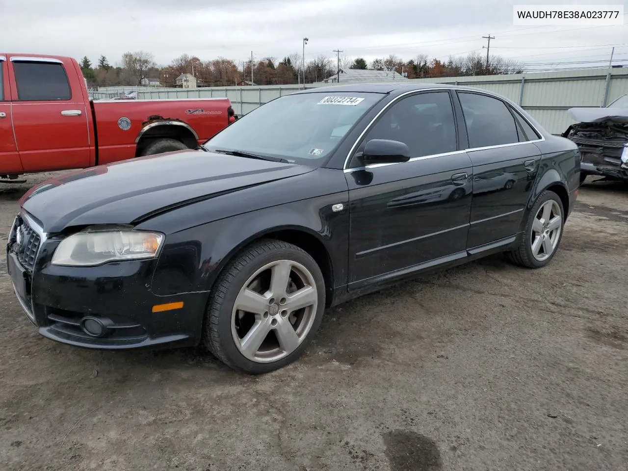 2008 Audi A4 3.2 Quattro VIN: WAUDH78E38A023777 Lot: 80372714