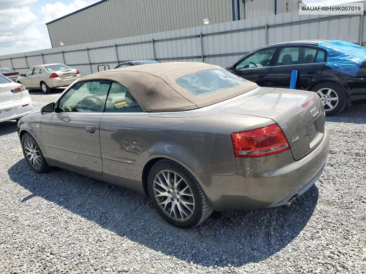 2009 Audi A4 2.0T Cabriolet VIN: WAUAF48H69K007019 Lot: 55686704