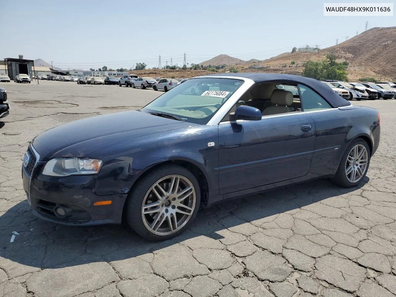 2009 Audi A4 2.0T Cabriolet Quattro VIN: WAUDF48HX9K011636 Lot: 64175084