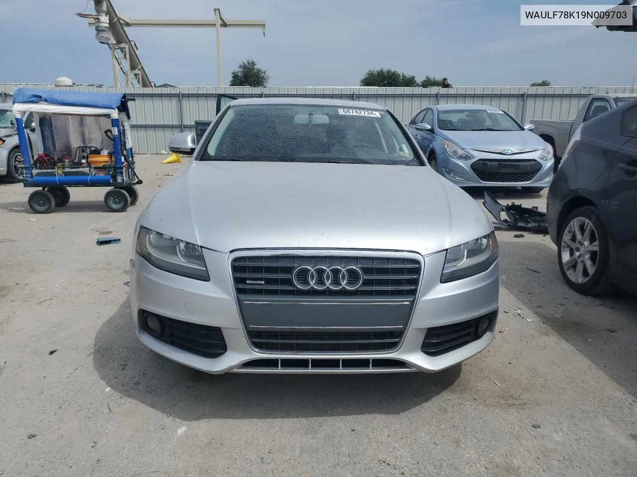 2009 Audi A4 2.0T Quattro VIN: WAULF78K19N009703 Lot: 68742734