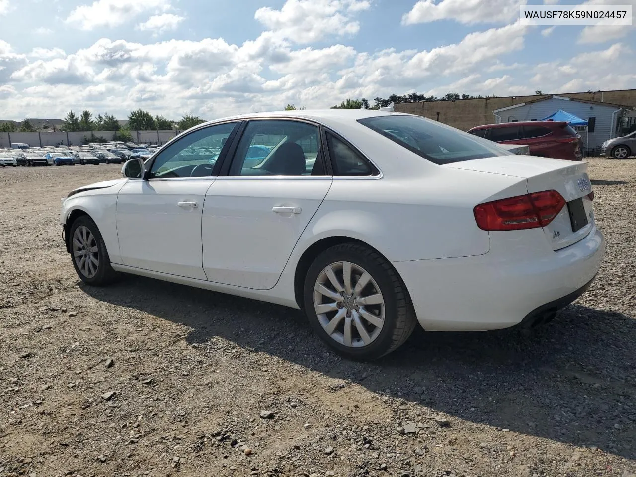 WAUSF78K59N024457 2009 Audi A4 Premium Plus