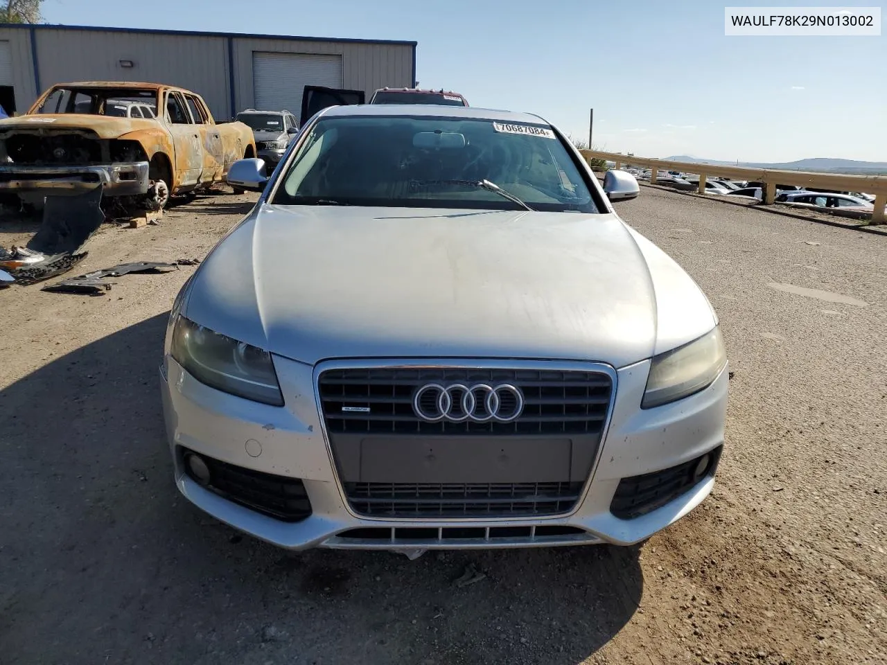 2009 Audi A4 2.0T Quattro VIN: WAULF78K29N013002 Lot: 70687084