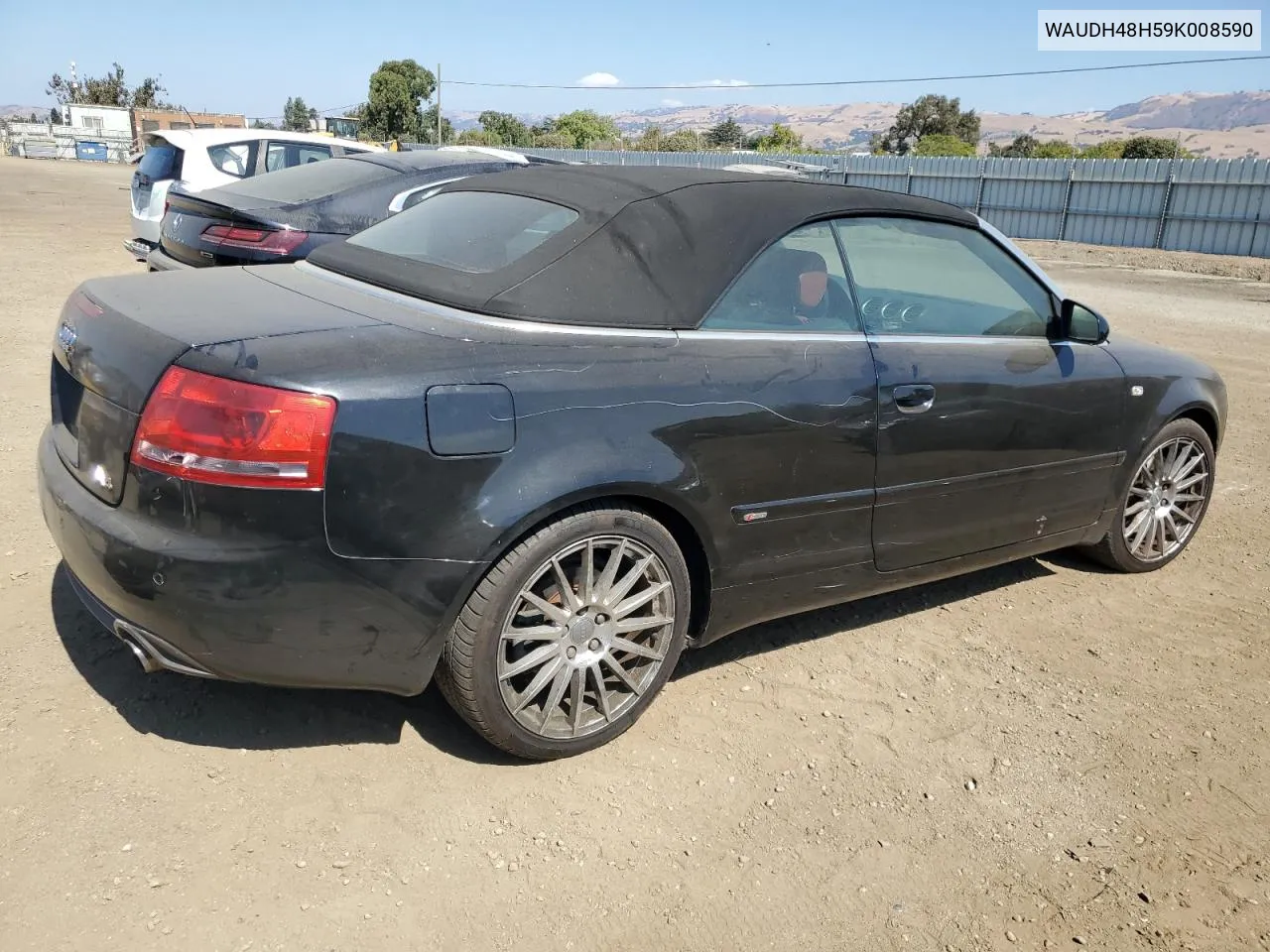 2009 Audi A4 3.2 Cabriolet Quattro VIN: WAUDH48H59K008590 Lot: 71757354