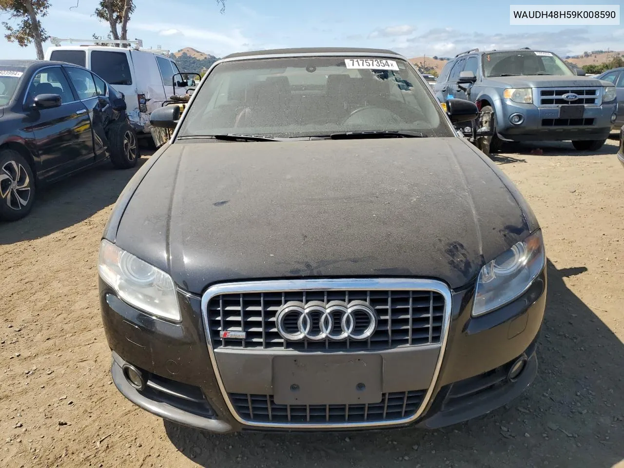 2009 Audi A4 3.2 Cabriolet Quattro VIN: WAUDH48H59K008590 Lot: 71757354