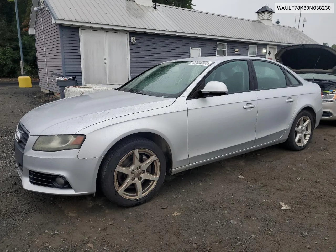 2009 Audi A4 2.0T Quattro VIN: WAULF78K89N038230 Lot: 73404564