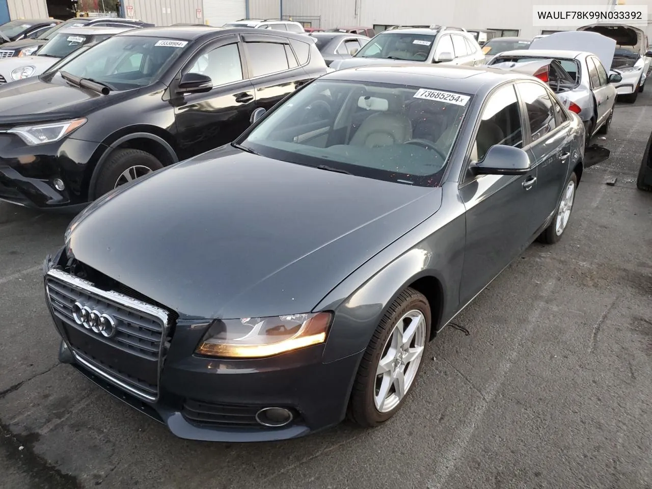 2009 Audi A4 2.0T Quattro VIN: WAULF78K99N033392 Lot: 73685254