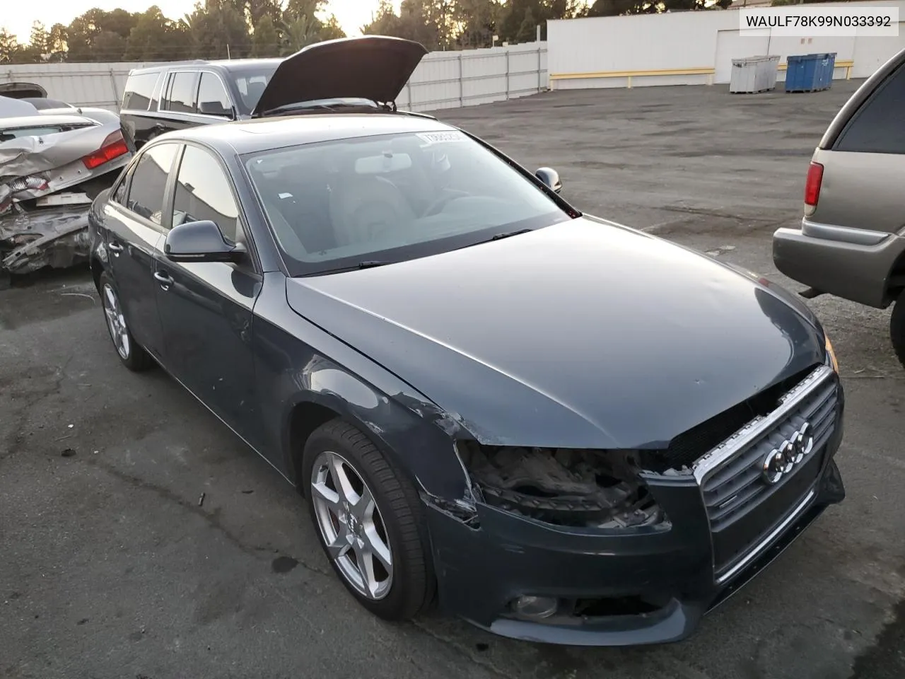 2009 Audi A4 2.0T Quattro VIN: WAULF78K99N033392 Lot: 73685254