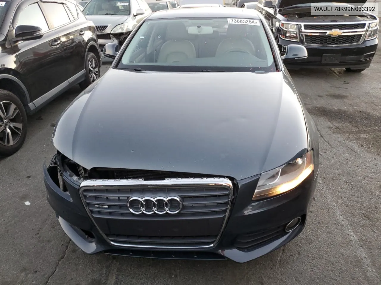 2009 Audi A4 2.0T Quattro VIN: WAULF78K99N033392 Lot: 73685254