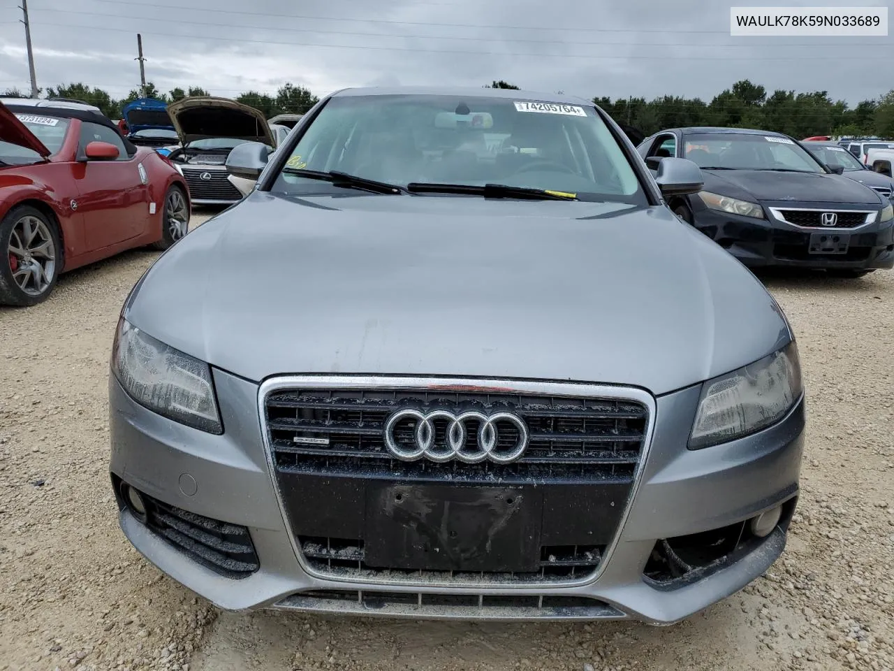 2009 Audi A4 3.2 Quattro VIN: WAULK78K59N033689 Lot: 74205764