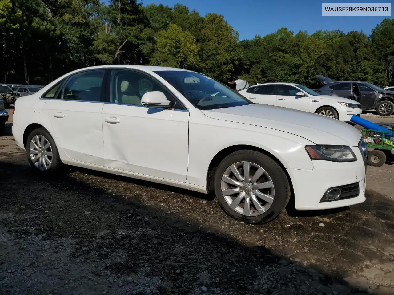 2009 Audi A4 Premium Plus VIN: WAUSF78K29N036713 Lot: 75355294