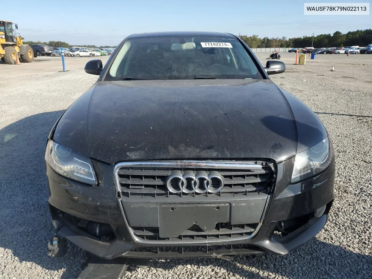 2009 Audi A4 Premium Plus VIN: WAUSF78K79N022113 Lot: 77242274