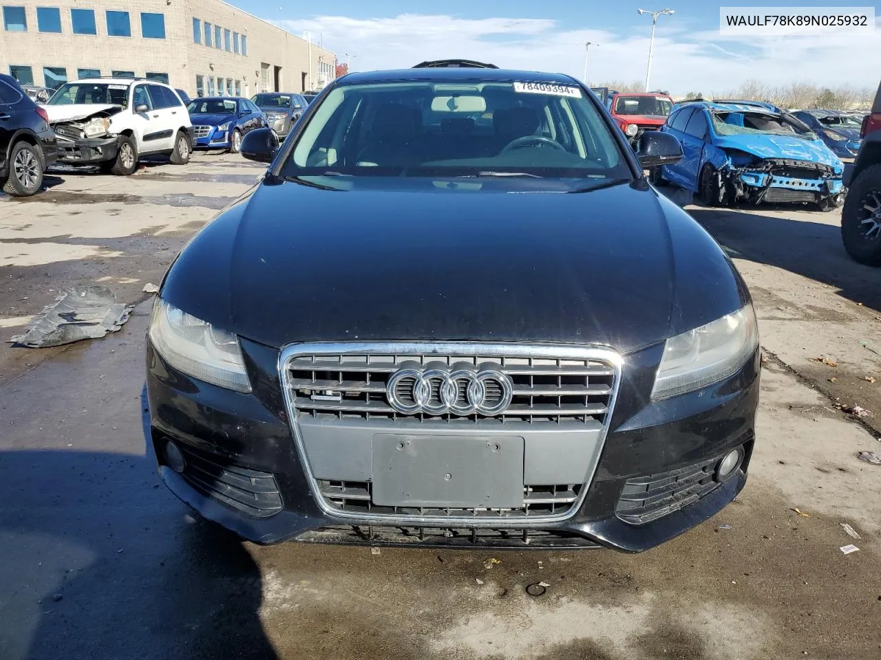 2009 Audi A4 2.0T Quattro VIN: WAULF78K89N025932 Lot: 78409394