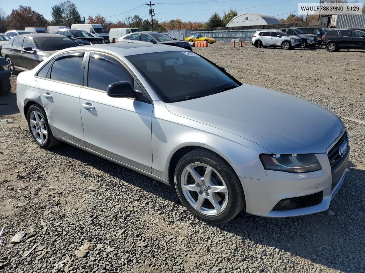 2009 Audi A4 2.0T Quattro VIN: WAULF78K39N015129 Lot: 78456414