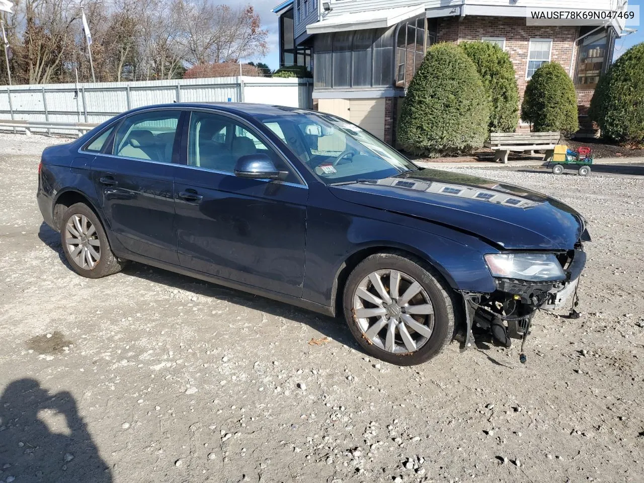 2009 Audi A4 Premium Plus VIN: WAUSF78K69N047469 Lot: 79347644