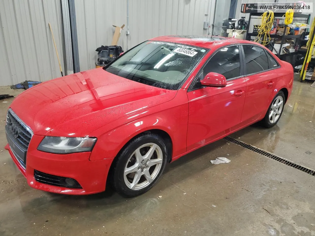 2009 Audi A4 2.0T Quattro VIN: WAULF78K59N036418 Lot: 80046864