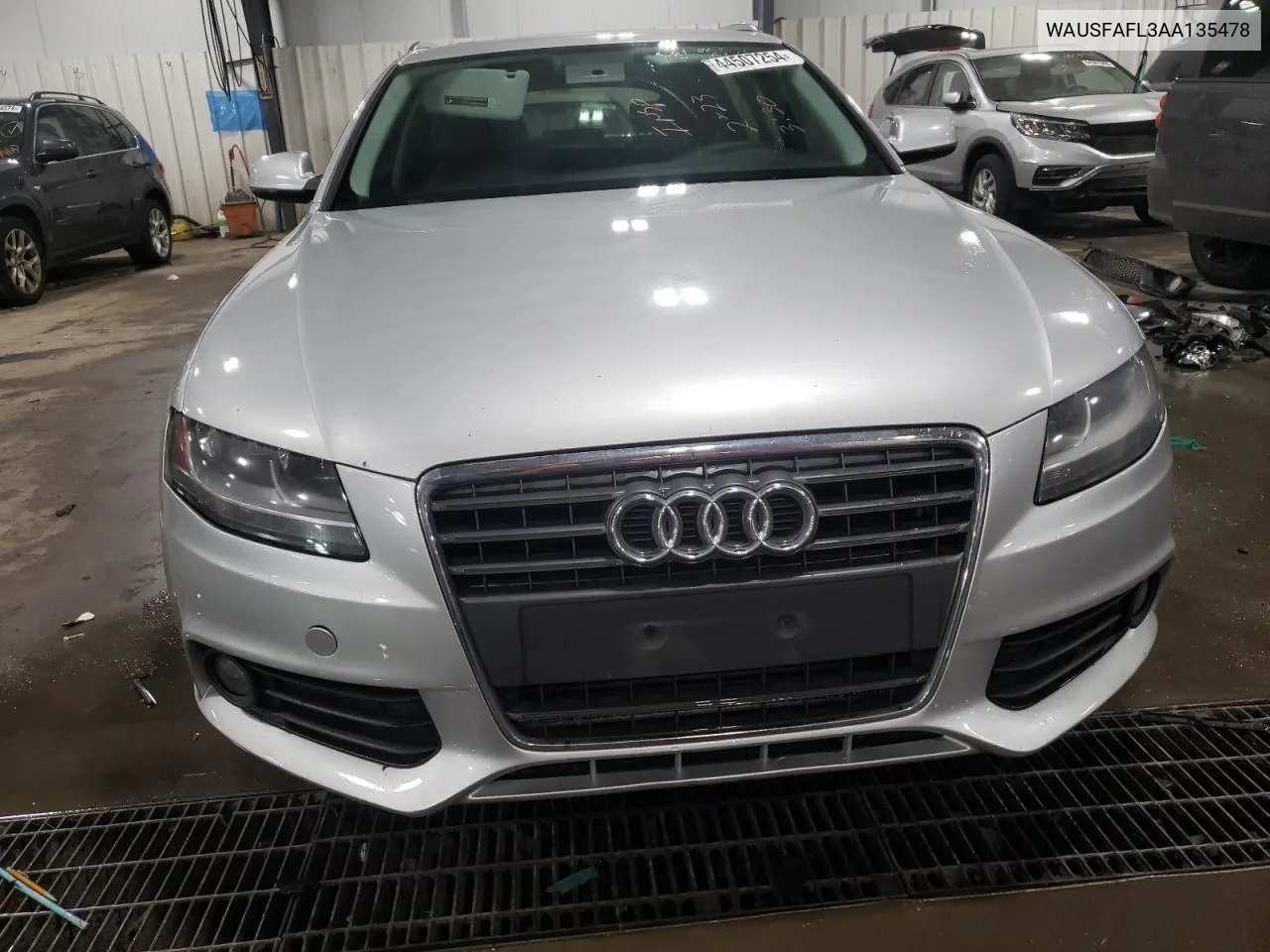 2010 Audi A4 Premium VIN: WAUSFAFL3AA135478 Lot: 44507254