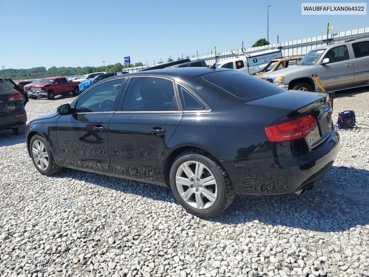 WAUBFAFLXAN064322 2010 Audi A4 Premium