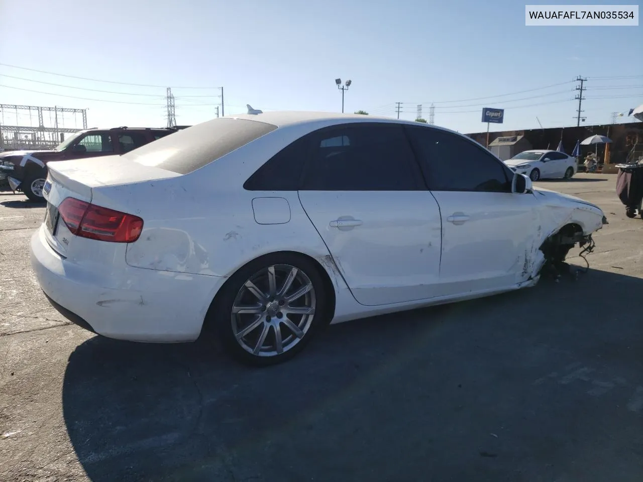 2010 Audi A4 Premium VIN: WAUAFAFL7AN035534 Lot: 67909304