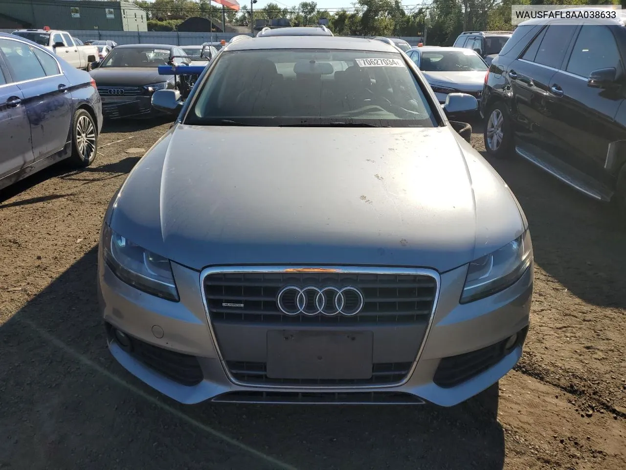 2010 Audi A4 Premium VIN: WAUSFAFL8AA038633 Lot: 70627034