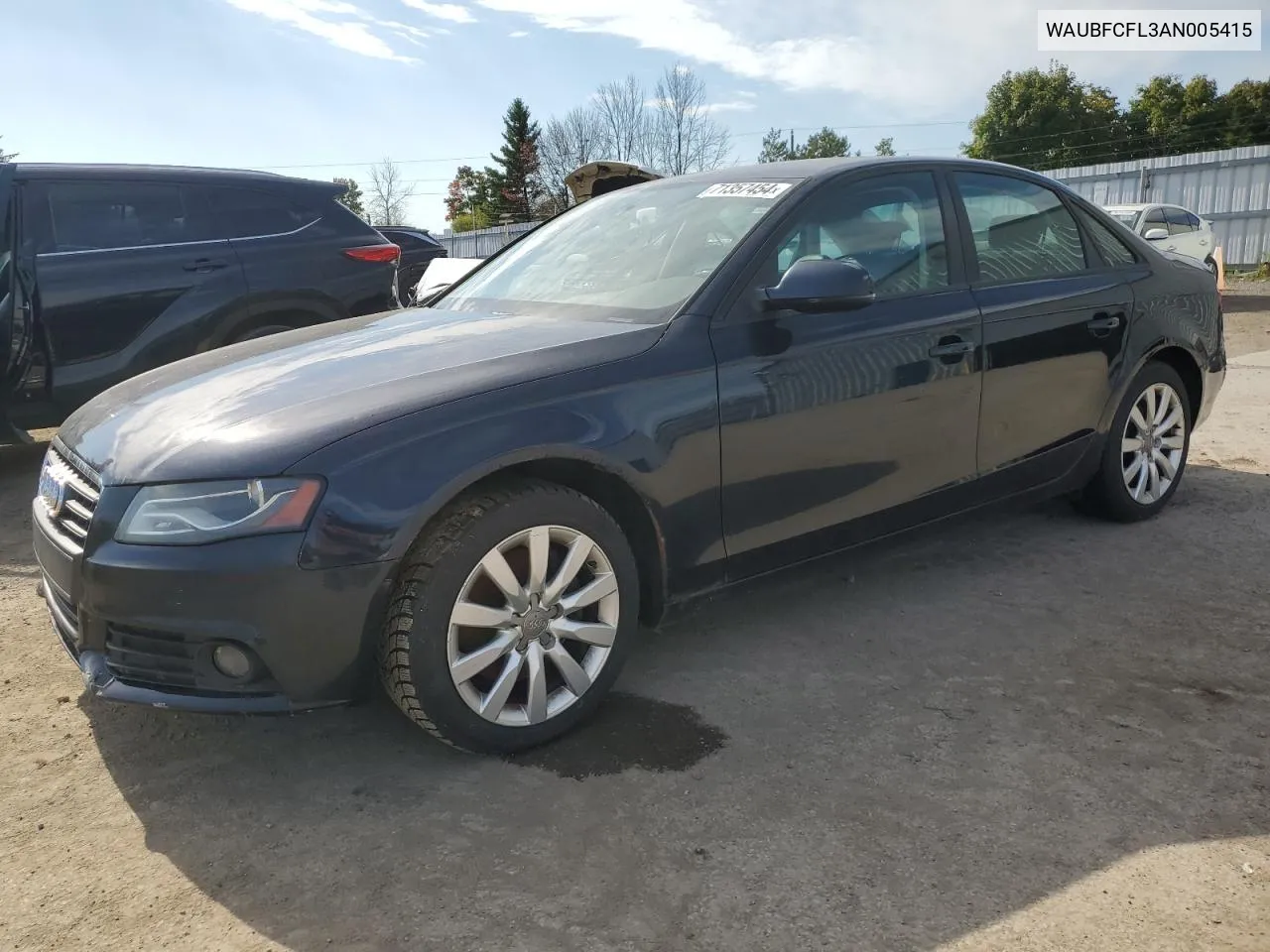 WAUBFCFL3AN005415 2010 Audi A4 Premium