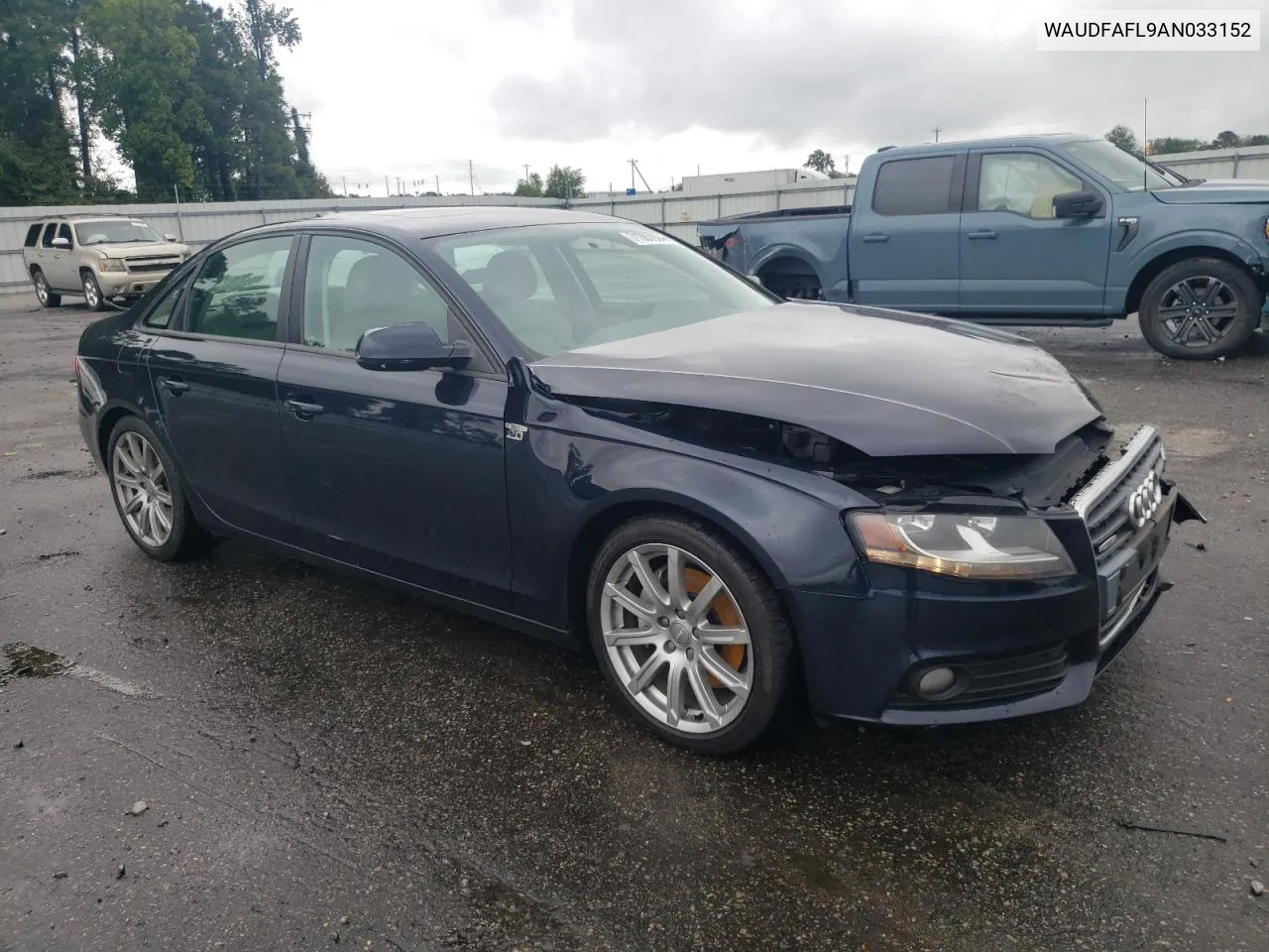 2010 Audi A4 Premium VIN: WAUDFAFL9AN033152 Lot: 71387924