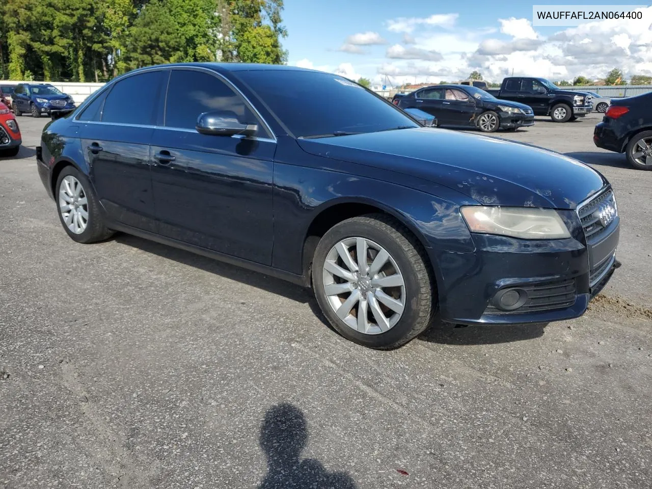 2010 Audi A4 Premium Plus VIN: WAUFFAFL2AN064400 Lot: 71604504