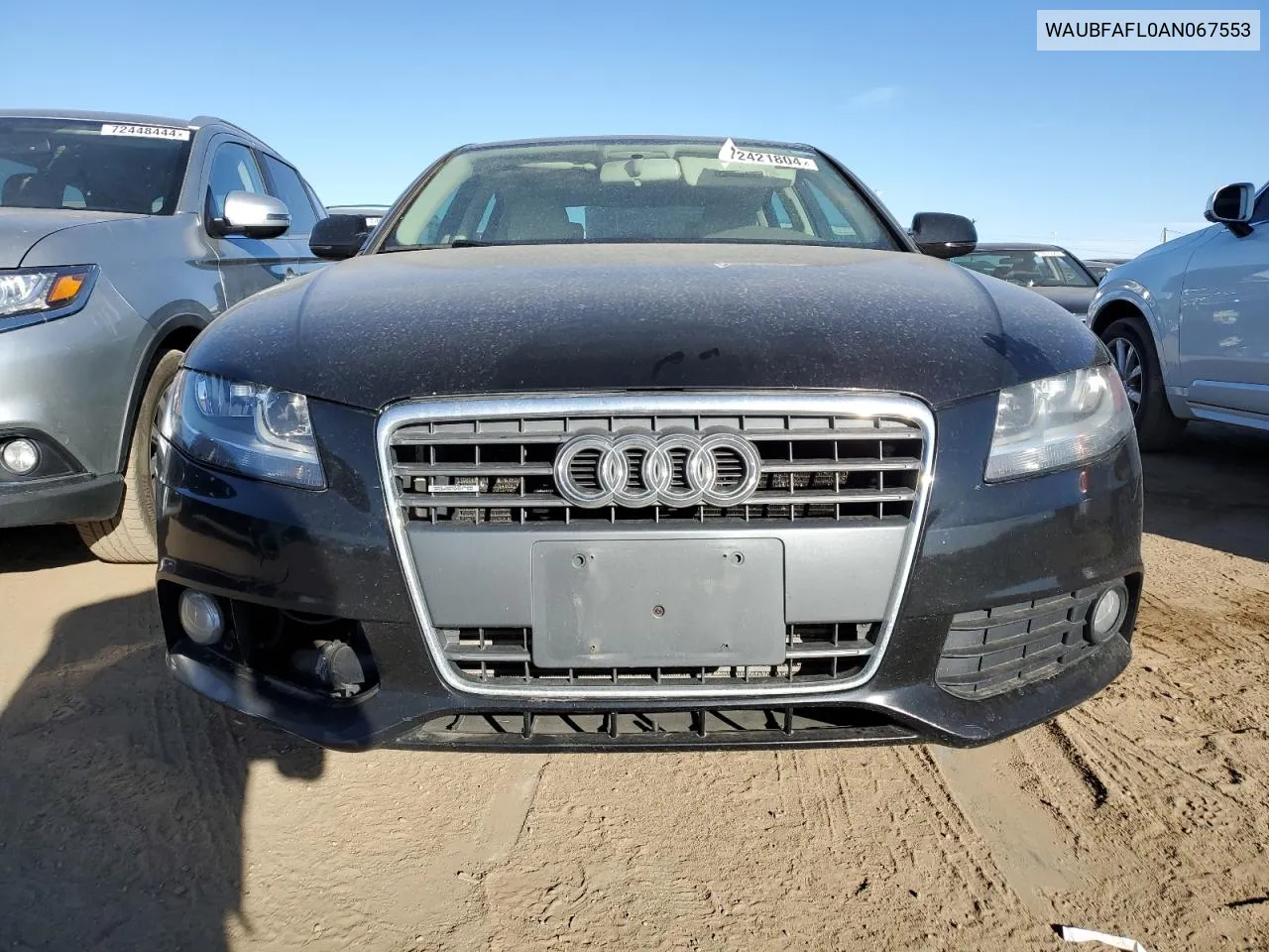 2010 Audi A4 Premium VIN: WAUBFAFL0AN067553 Lot: 72421804