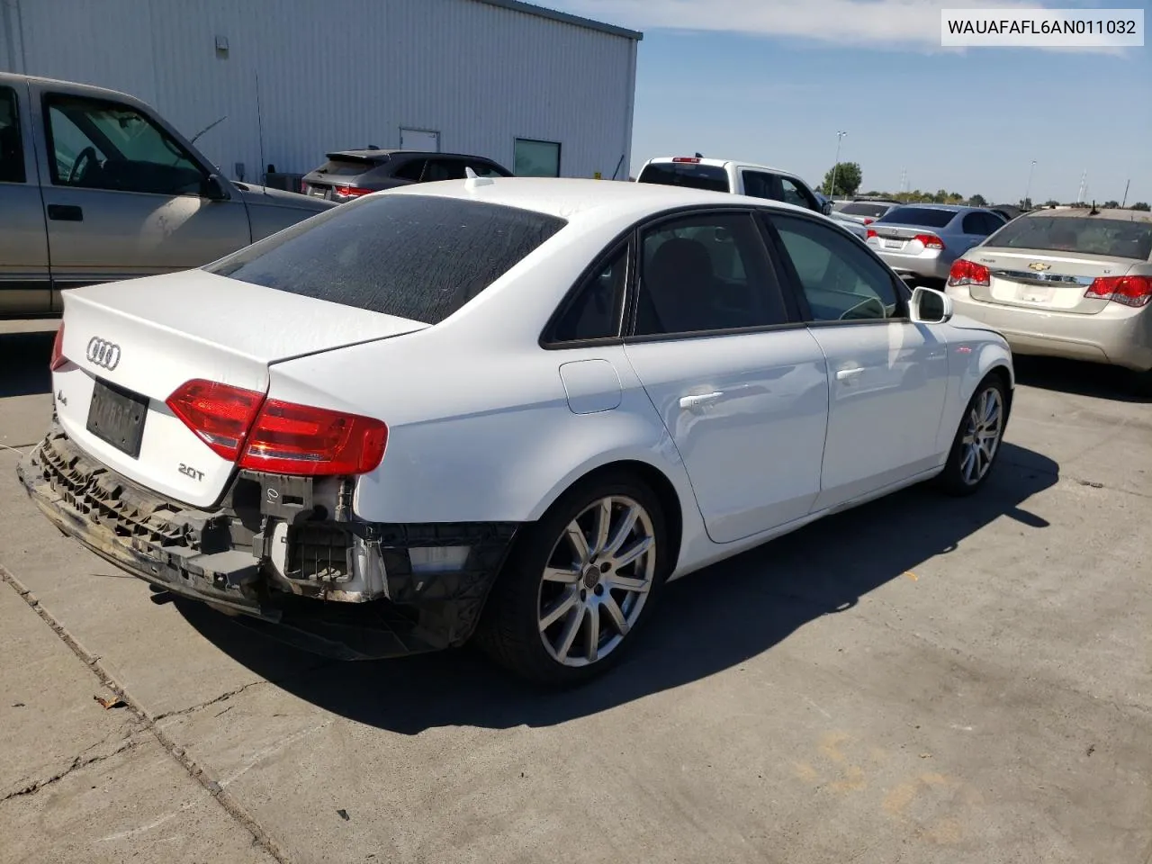 2010 Audi A4 Premium VIN: WAUAFAFL6AN011032 Lot: 72608024